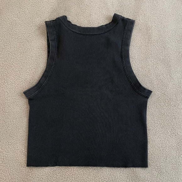 Brandy Melville Connor Tank Top Washed Grey - Picture 2 of 3